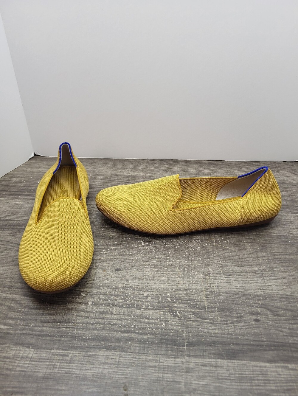 Rothys Flats Ballet Loafers Shoes Lemon Drop Slip On Breathable Women's Size 8